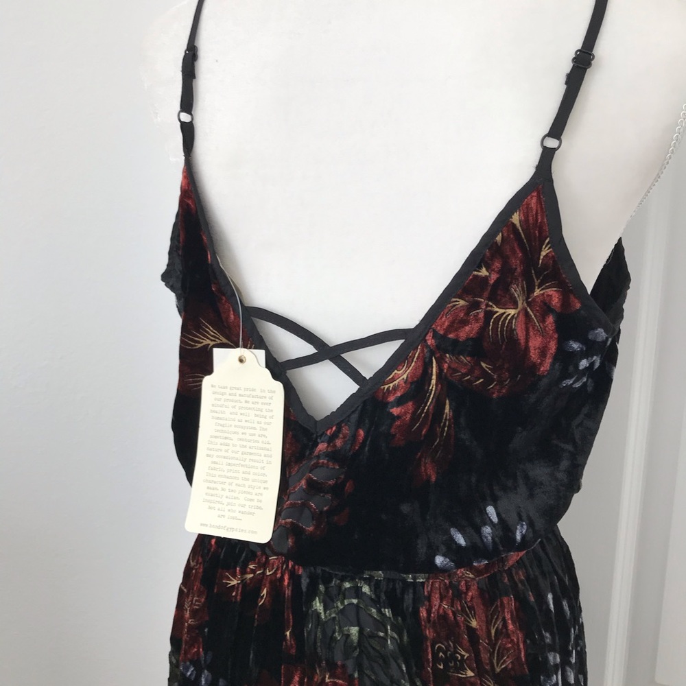 NWT Band of Gypsies Romantic Burnout Fringe Dress - Picture 8 of 8